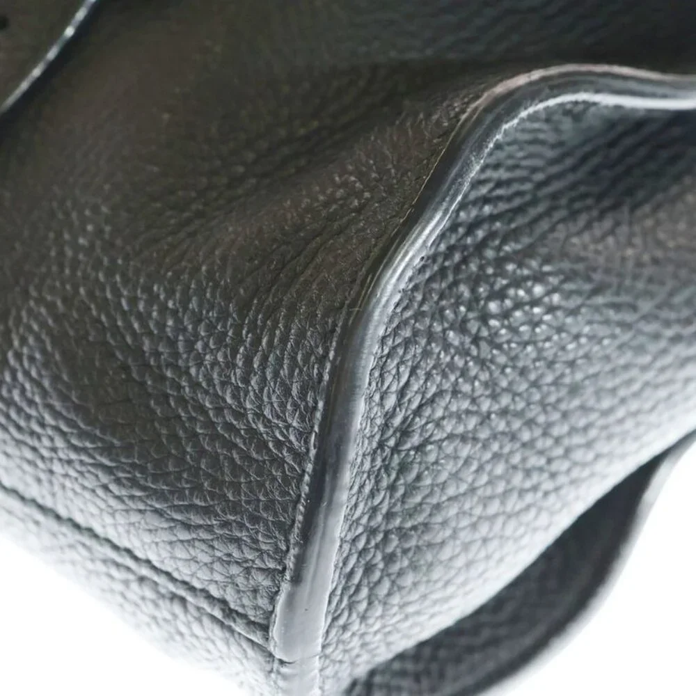 Gucci Leather Messenger Shoulder Bag Gunmetal Black - Picture 5 of 6